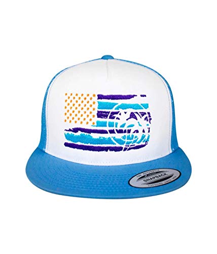 NICERIDE Baseball Cap – Strong Faded Snapback Mesh Back Trucker Hat 6006 (White)
