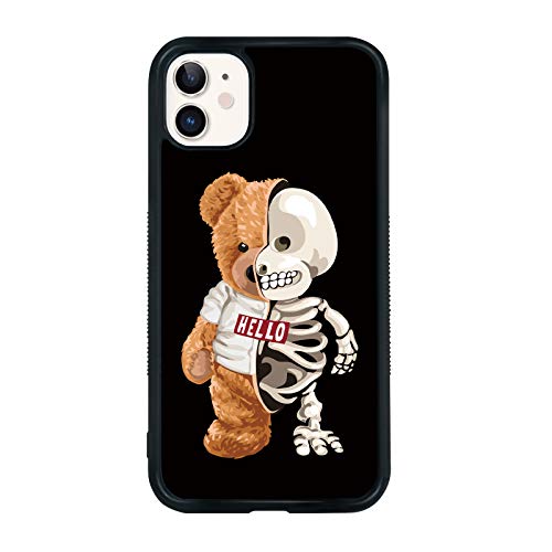 FANXI Baby Bear Phone Case Compatible with iPhone 11 6.1 Inch – Shockproof Protective TPU Aluminum Cute Cool Pug Phone Case Designed for iPhone 11 Case for Boys Girls Teens Women Men Yoda (Cool Bear)