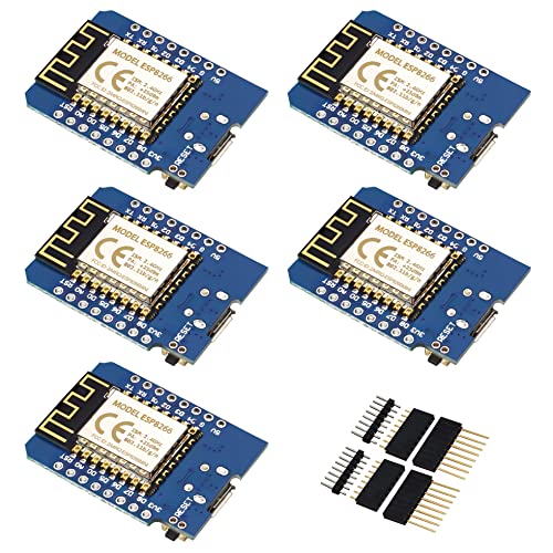 KeeYees ESP8266 ESP-12F Mini WLAN WiFi Development Board 4M Bytes for Arduino for NodeMcu for WeMos (5PCS)