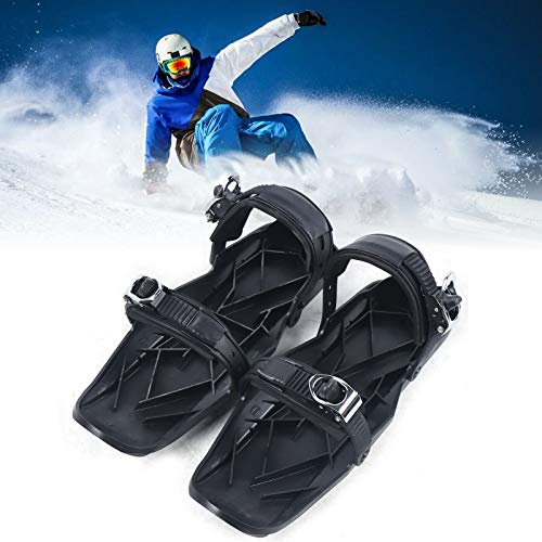 Mini Snow Shoes, Upthehill Mini Ski Shoes for Snow Short Skiboard Snowblades Adjustable Snowshoes Lightweight Snowshoes Outdoor Snow Board Ski Boots Anti-Slip Foot Panels for Men and Women
