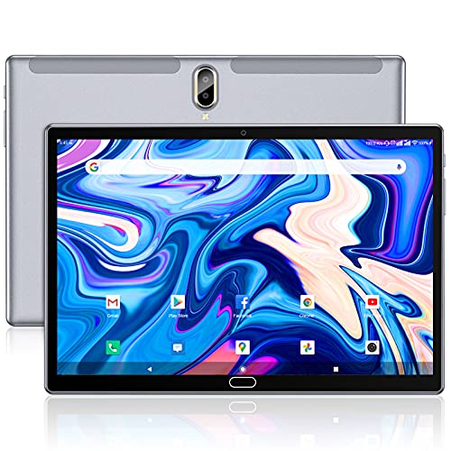 Tablet 10.1” Android 11 Tablet 2023 Latest Update 4G Phone Tablet 64GB + 4GB Storage Octa-Core Processor, 13MP Camera, Dual SIM Card Slot, 128GB Expand Support, GPS, WiFi, Bluetooth, 1080P HD (Gray)