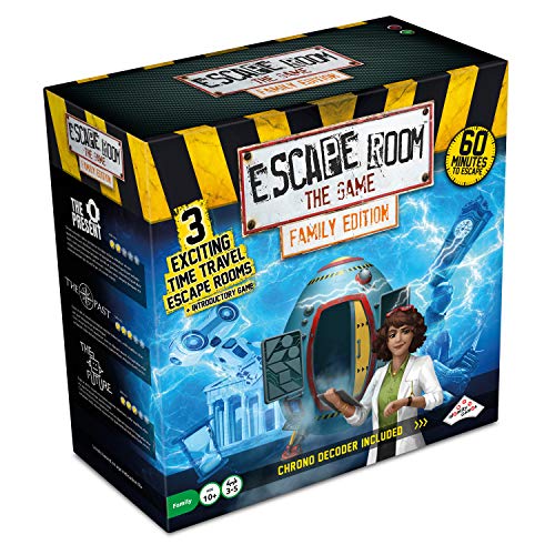 Escape Room The Game, Family Edition – with 3 Exciting Time Travel Games | Solve The Mystery Board Game for Family, Kids & Teens (English Version)