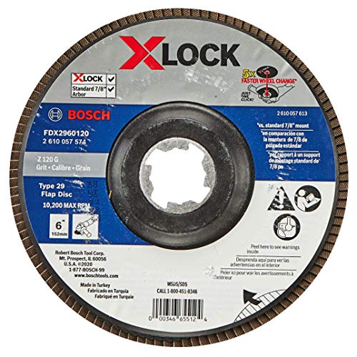 BOSCH FDX2960120 6 In. X-LOCK Arbor Type 29 120 Grit Flap Disc