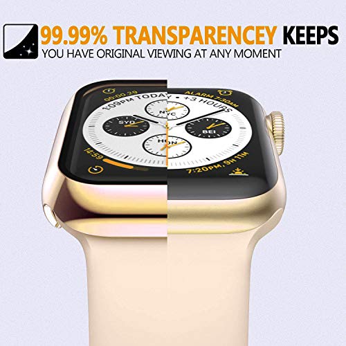 HANKN 2 Pack Tempered Glass 44mm Case Compatible with Apple Watch Series 6 5 4 Se 44mm Tempered Glass Screen Protector, Plated Hard PC Cover Full Coverage Shockproof Iwatch Bumper (44mm, Gold+Gold) | The Storepaperoomates Retail Market - Fast Affordable Shopping