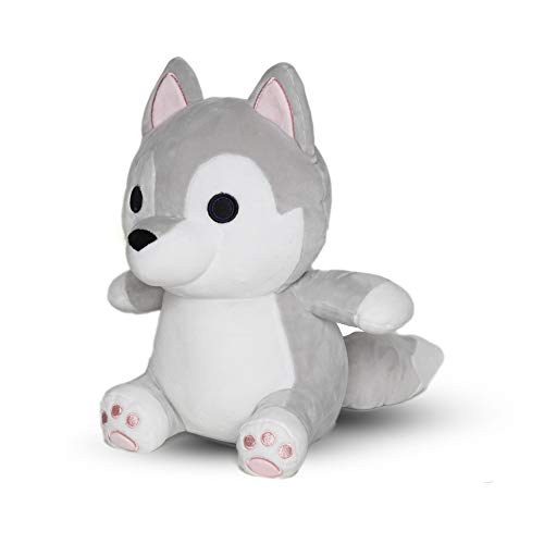 Avocatt Gray Wolf Plush Toy – 10 Inches Plushie Stuffed Animal – Hug and Cuddle with Squishy Soft Fabric and Stuffing for Boys and Girls