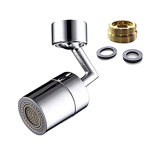 1Pc Universal Splash Filter Faucet 720-Degree Rotating Faucet Extender Aerator with 2 Water Outlet Modes, 4-Layer Net Filter Anti-Splash Inter for Bathroom Kitchen