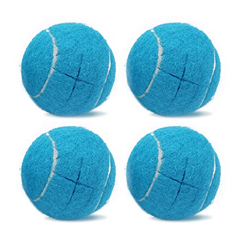 Magicorange 4 PCS Precut Walker Tennis Balls for Furniture Legs and Floor Protection, Heavy Duty Long Lasting Felt Pad Glide Coverings (Blue)