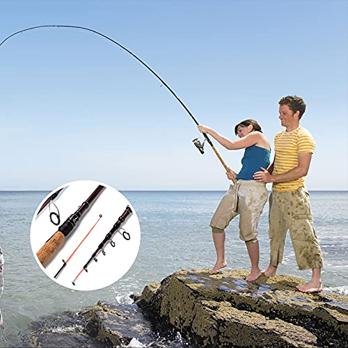 EOW XPEDITE Portable Telescopic Spinning Fishing Rods, 24T Carbon Blanks & Solid Carbon Tip, Cork Handle, Travel Rod, Light Weight and Short Collapsible Rods | The Storepaperoomates Retail Market - Fast Affordable Shopping
