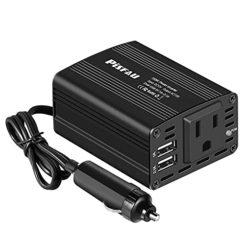 150W Power Inverter 12V DC to 110V AC Car Plug Adapter Outlet Converter with 3.1A Dual USB AC car Charger for Laptop Computer | The Storepaperoomates Retail Market - Fast Affordable Shopping