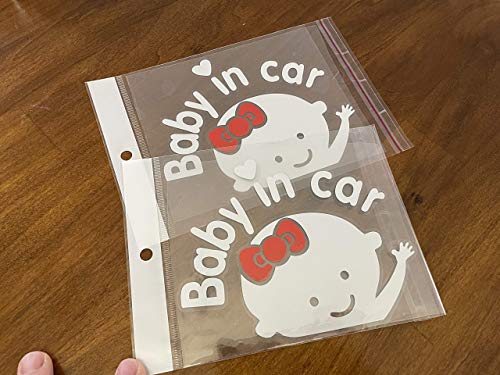 2Packs – Baby in Car Sticker Decal Baby on Board Sign for Car Safety Sign Cute Baby in Car Waving Sticker (Girl2) | The Storepaperoomates Retail Market - Fast Affordable Shopping