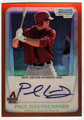 PAUL GOLDSCHMIDT 2011 1st Bowman Chrome Rookie RC Facsimile Autographed 14/25 REPRINT – Baseball Card