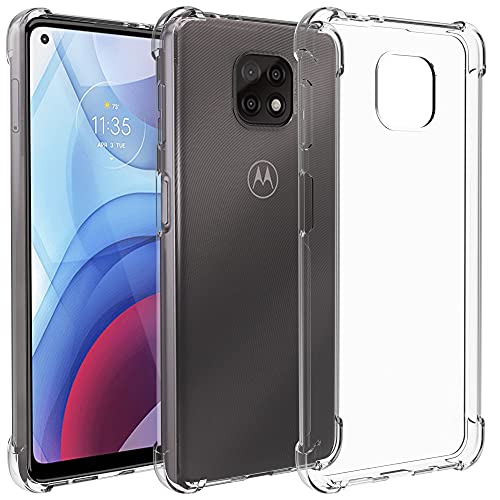 Restoo Moto G Power 2021 Case,Slim Clear Case with 4 [Shock Absorption] Corners Flexible Soft TPU Bumper Protective Cover for Motorola G Power 2021-Clear