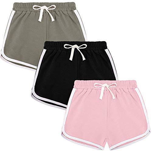 BOOPH 3 Packs Toddler Cotton Shorts for Babies Girls Boys 3-4T Color D