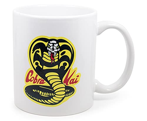 Exclusive The Karate Kid “Cobra Kai” Logo Ceramic Coffee Mug | Official Martial Arts Movie Collectible | Novelty Drinkware For Home Kitchen Set | Holds 11 Ounces