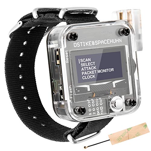 AURSINC WiFi Deauther Watch V3 ESP8266 Programmable Development Board | Wearable Smartwatch | OLED&Laser | Attack/Control/Test Tool|LOT for DSTIKE NodeMCU
