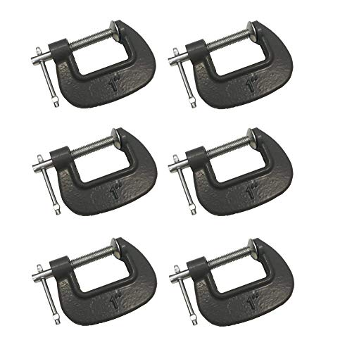 ADDEN 6 Piece 1″ Heavy Duty Iron C Clamp Metal Woodwork Carpenter G Clamp | The Storepaperoomates Retail Market - Fast Affordable Shopping