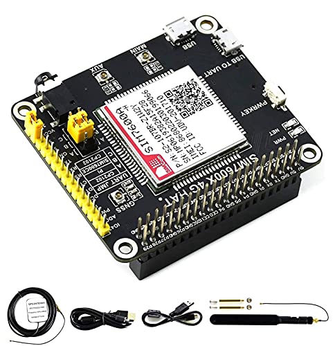 Ingcool 4G/3G/GNSS HAT Module for Raspberry Pi 4B/3B+/3B/2B/Zero/Zero W/Zero WH,Jetson Nano, Based on SIM7600A-H, 4G/GNSS Module Support LTE CAT4 up to 150Mbps for Data Transfer, etc.