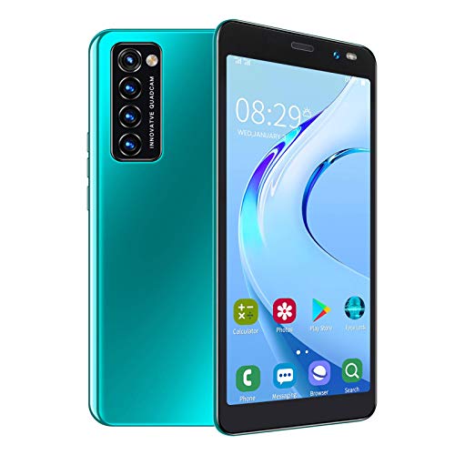 Hilitand 5.45 inch Smartphone, HD Full Screen Unlocked Cell Phones, for Android 4.4.2 Face Fingerprint Smart Phone, 512MB/4GB, HD Camera Mobil Phone, 1500mAh Battery, 128GB Extension (Green)