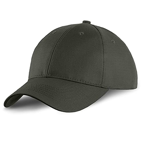 M-Tac Tactical Baseball Cap – Adjustable Plain Workout Ball Cap, Ripstop Hats for Men and Women (Army Olive, M)