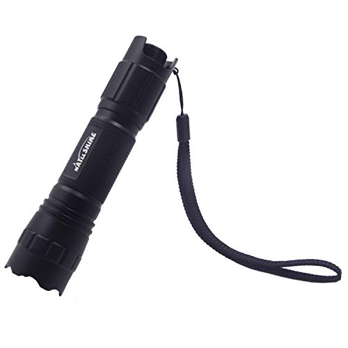 WAYLLSHINE Stepless Dimming Red Light Flashlight, 620nm-630nm High Purity Red Light Flashlight, Adjustable Brightness and Focus Red Flashlight for Night Observation, Astronomy, Aviation