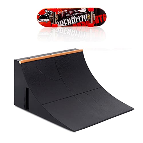 CS COSDDI Skate Park Starter Kit Finger Skateboard Ramp – Ultimate Parks Training with Stair Rail and Half Pipe(Style B)