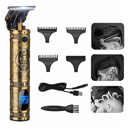 YOUNGBAND Hair Clippers for Men Professional Hair Trimmer Zero Gapped T-Blade Trimmer Cordless Beard Trimmer for Men Haircut & Grooming Kit Rechargeable LCD Display