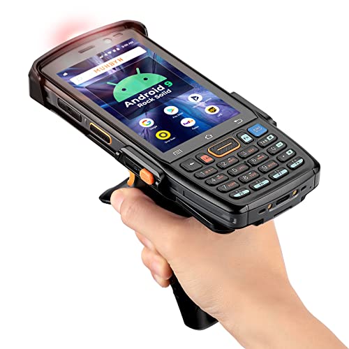 MUNBYN 2023 New Android Barcode Scanner with Pistol Grip, 2D SE4710 Zebra Scanner Android 9.0, 4G WiFi, Rugged IP67 Android Scanner Handheld for Inventory Warehouse