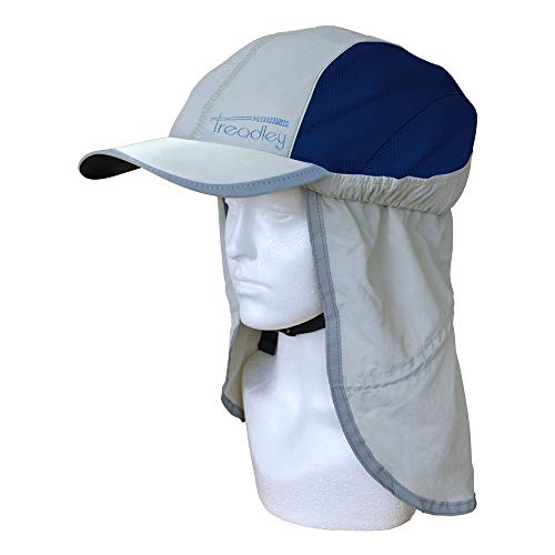 Explorer Slip-On Bicycle Helmet Cover, Helmet Hat, UPF 50+ Sun Protection | Breathable Fabric & Ventilation Panels | Adjustable One XL Size Fits Most Bike Helmets | Light Gray Fabric & Navy Mesh