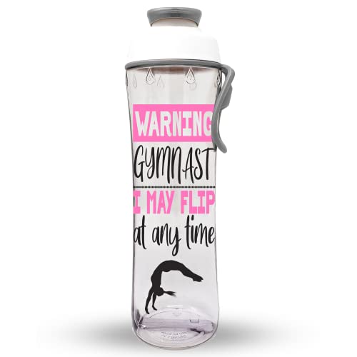 Gymnastics Water Bottle | 24oz BPA-Free Reusable Water Bottles with Chug Cap & Carry Loop | Perfect Gymnastics Gifts for Christmas, Birthday & School | Great Gift for Gymnast, Girls, Boys, & Coach