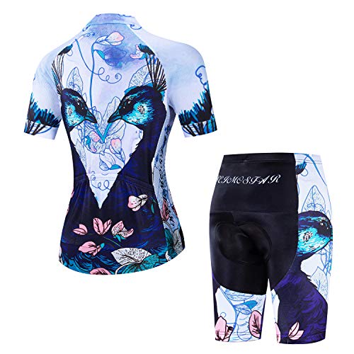 JPOJPO Women’s Cycling Jersey Set Short Sleeve with 5D Padded Bike Shorts Breathable Quick-Dry Shirt 3-Pockets | The Storepaperoomates Retail Market - Fast Affordable Shopping