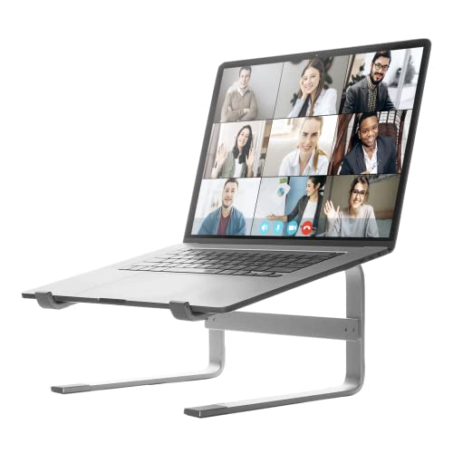 Office Owl Laptop Desk Stand – Ergonomic, Portable, Aluminum Computer Riser for Desk – Laptop Stand Holder Compatible with Macbook, Dell, Lenovo and 10 to 17 Inch Laptops for office and school or home