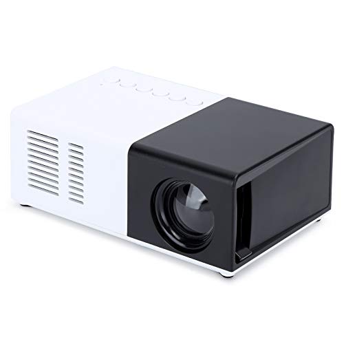 Mini Projector, 1800Lux Portable 1920 x 1080p LED Projection Machine with Triangle Bracket High‑Fidelity Audio/ Roller Type Focus,HD Cinema Home Projector(US Plug)