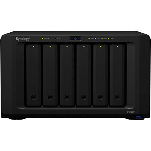 Synology DiskStation DS1621+ NAS Server for Business with Ryzen CPU, 32GB Memory, 1TB M.2 SSD, 24TB HDD, DSM Operating System, iSCSI Target Ready