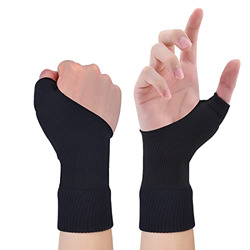 Therapy Gloves Gel Filled Thumb Hand Wrist Support Arthritis Compression for Thumb Arthritis, Carpal Tunnel, Tenosynovitis for Men and Women Fits Both Hands, L