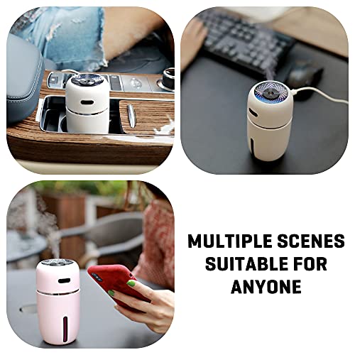 Qualis Mini USB Humidifier 200ml – Ultrasonic Cool Mist with 7 Color Light Options, Adjustable Mist Mode , Auto-Off Safe , Super Silent for Office , Car , Travel & Cute Humidifiers for Bedroom (Black) | The Storepaperoomates Retail Market - Fast Affordable Shopping