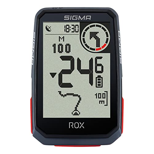 Sigma ROX 4.0 GPS Bike Computers, Altitude, Navigation, Large Display, Easy 3 Button Operation, E-Bike Ready, Smart Phone Connectivity, Lightweight, IPX7 Water Resistant (Computer W/Sensor Set)