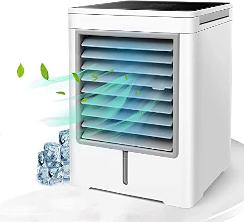 Personal Air Cooler, Portable Evaporative Conditioner with 3 Speeds Touch Screen Cooling Fan, Air Conditioner Fan for Home, Room, Office, Car, Camping