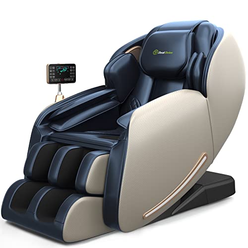 Real Relax Massage Chair, Full Body Zero Gravity SL Track Massage Chair, Shiatsu Massage Chair Recliner with Heat Body Scan Foot Roller, Favor-06