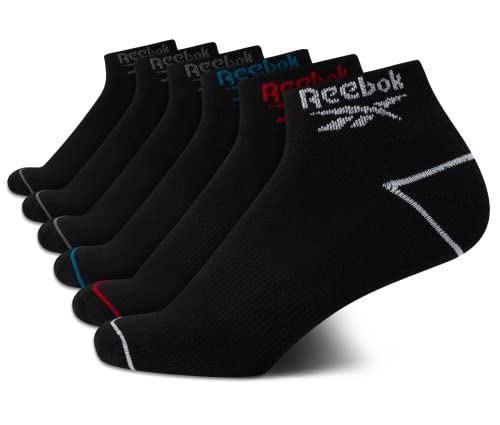 Reebok Boys? Comfort Cushioned Quarter Cut Basic Socks (6 Pack), Size Medium, Formal Black