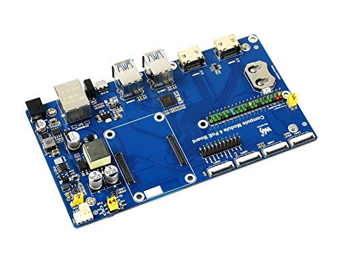 Compute Module 4 IO Board with PoE Feature for All Raspberry Pi Compute Module 4,Integrates 802.3af-Compliant PoE Circuit,4X USB 3.2 Gen1 Ports,2X MIPI DSI Display/CSI-2 Camera Connectors