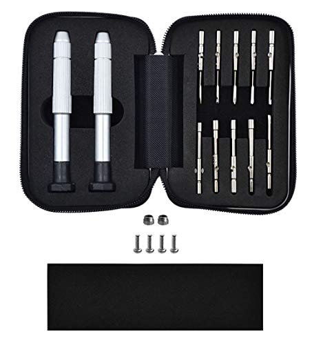 Teak Tuning Fingerboard Repair Kit – Includes Case, Screwdrivers, 2X Free Locknuts, 4X Free 6mm Screws and 1x Free Prolific 1mm Fingerboard Tape – Perfect for Fingerboards