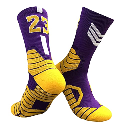 Gecaitez Athletic Socks Basketball Crew Socks-Cotton Moisture Wicking Socks For Football & Running 1-Pair Unisex | The Storepaperoomates Retail Market - Fast Affordable Shopping
