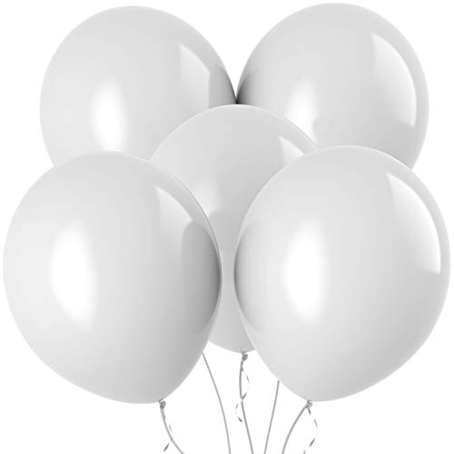 PREXTEX White Jumbo Balloons – 30 Extra Large 18 Inch White Balloons for Photo Shoot, Wedding, Baby Shower, Birthday Party and Event Decoration – Strong Latex Big Round Balloons – Helium Quality