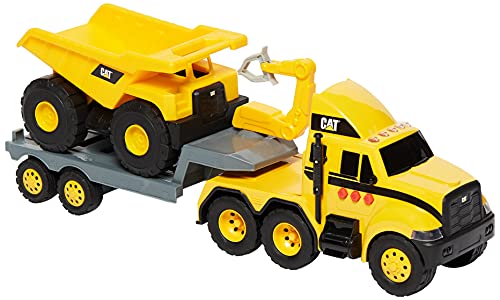 Funrise – Cat Heavy Movers Flatbed Truck with Dump Truck