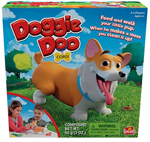 Goliath Doggie Doo Corgi Game – Unpredictable Action – Feed The Doggie and Collect His Doo to Win, Multi Color