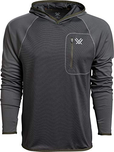 Vortex Optics Weekend Rucker Hooded Long Sleeve Shirt – Charcoal – Large