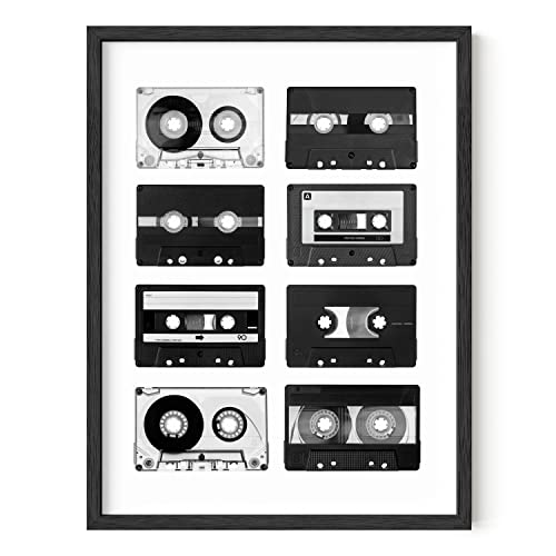 HAUS AND HUES Cassette Tape Posters for Room Aesthetic 90s Retro Posters Vintage Posters for Room Aesthetic Retro Music Decor Music Posters for Walls 90s Room Decor UNFRAMED 12” x 16”