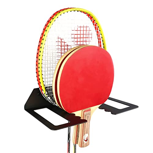 Topsair Ping Pong Paddle Holder Ping Pong Rack Ball Holder Table Tennis Storage Rack Heavy-Duty Wall Mounted Badminton Rackets Holder