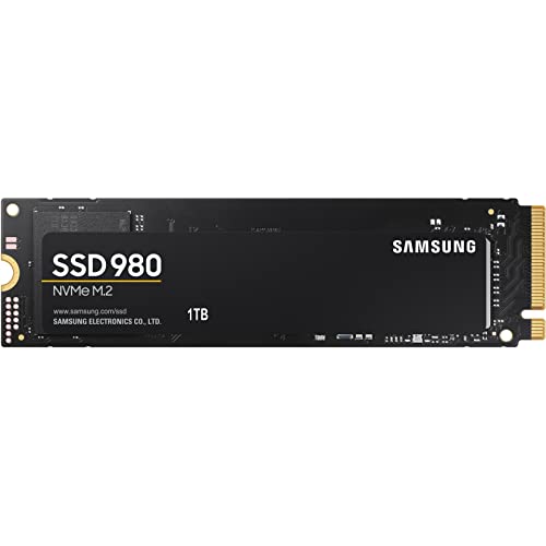 SAMSUNG 980 SSD 1TB PCle 3.0×4, NVMe M.2 2280, Internal Solid State Drive, Storage for PC, Laptops, Gaming and More, HMB Technology, Intelligent Turbowrite, Speeds of up-to 3,500MB/s, MZ-V8V1T0B/AM