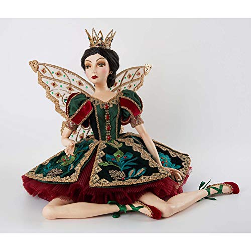 Katherine’s Collection 2021 Glorious Tidings Ruby Reign Sitting Fairy Ballerina Doll